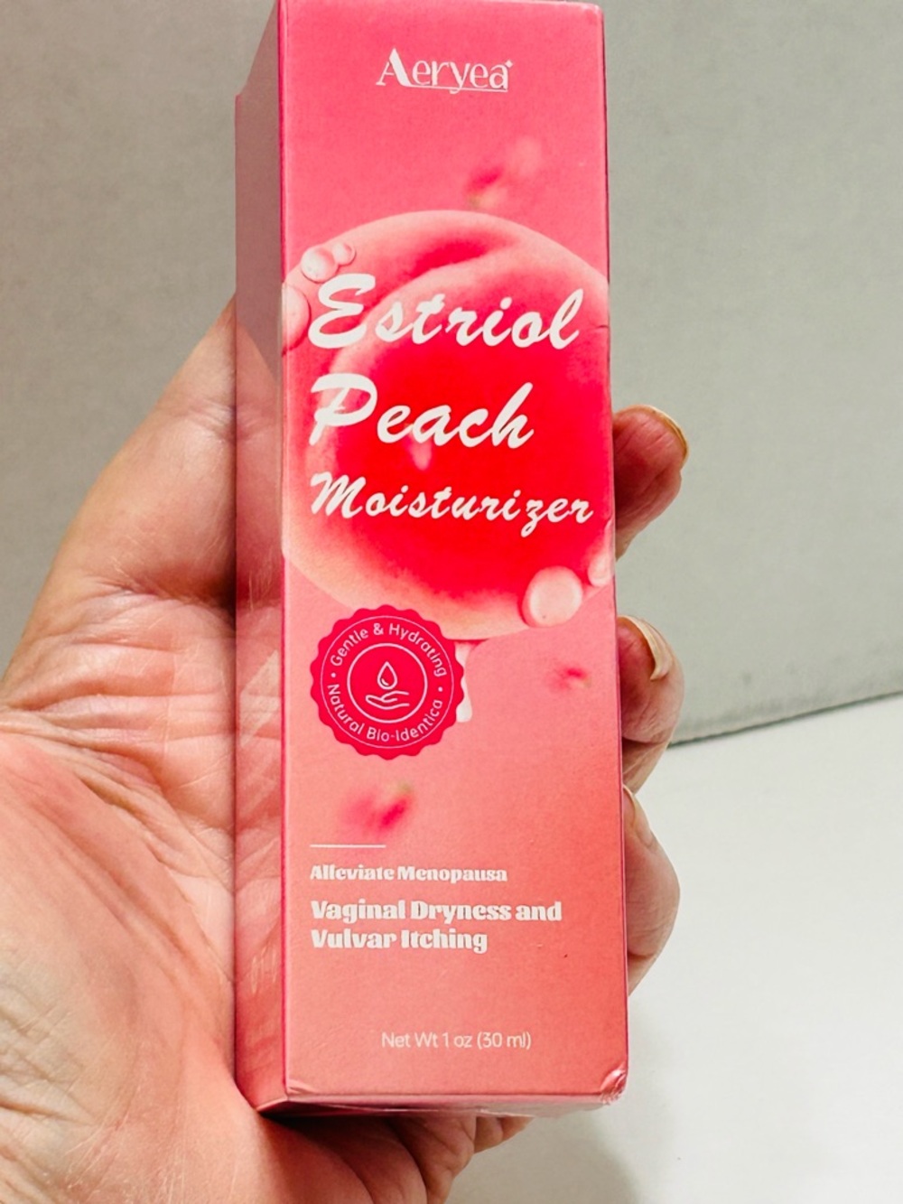 Aeryea Estriol Peach Moisturizer - Pink Peach Packaging
